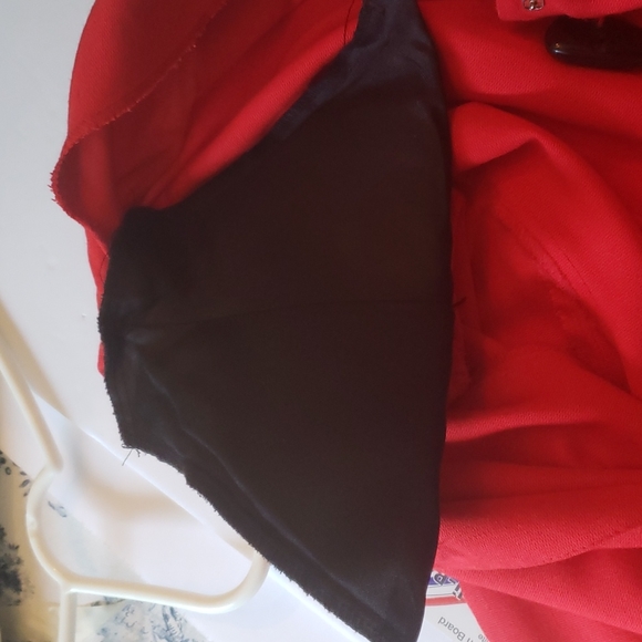VINTAGE 90s Cynthia Howie colorblock Red and Black knee length dress sz 8 - Picture 8 of 10